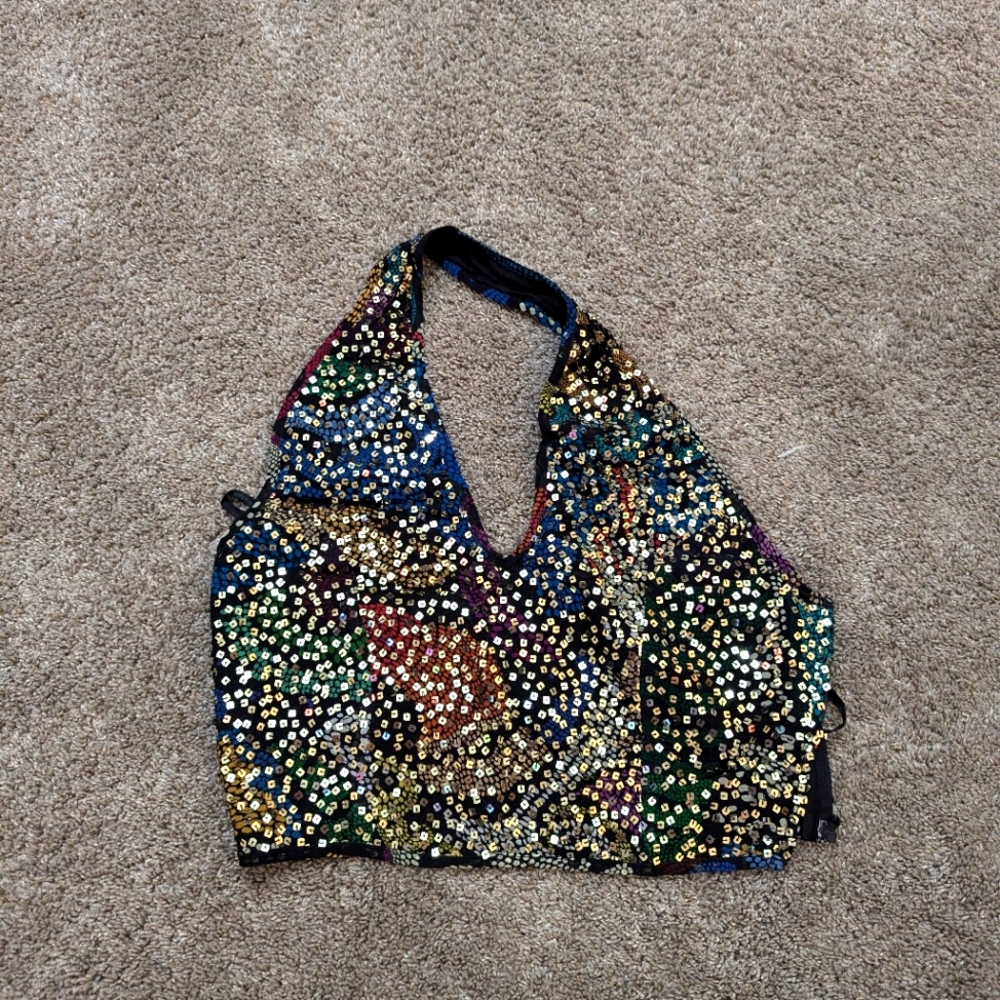 Sparkly halter top